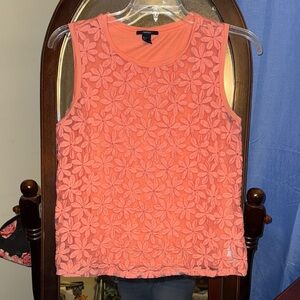 Forever 21 Coral Floral Tank Top